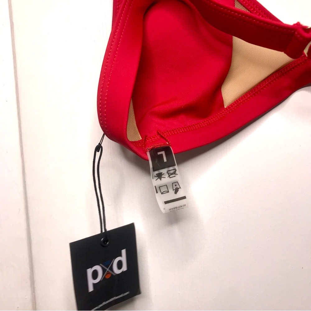 Dolls Kill Pacific & Driftwood Mesh Rainbow Bikini Top - Picture 4 of 5